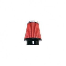 Filtro Ar Esportivo Pequeno Base Borracha 52 mm Vermelho Universal Filtro Ar Esportivo Pequeno Base Borracha 52 mm Vermelho Universal